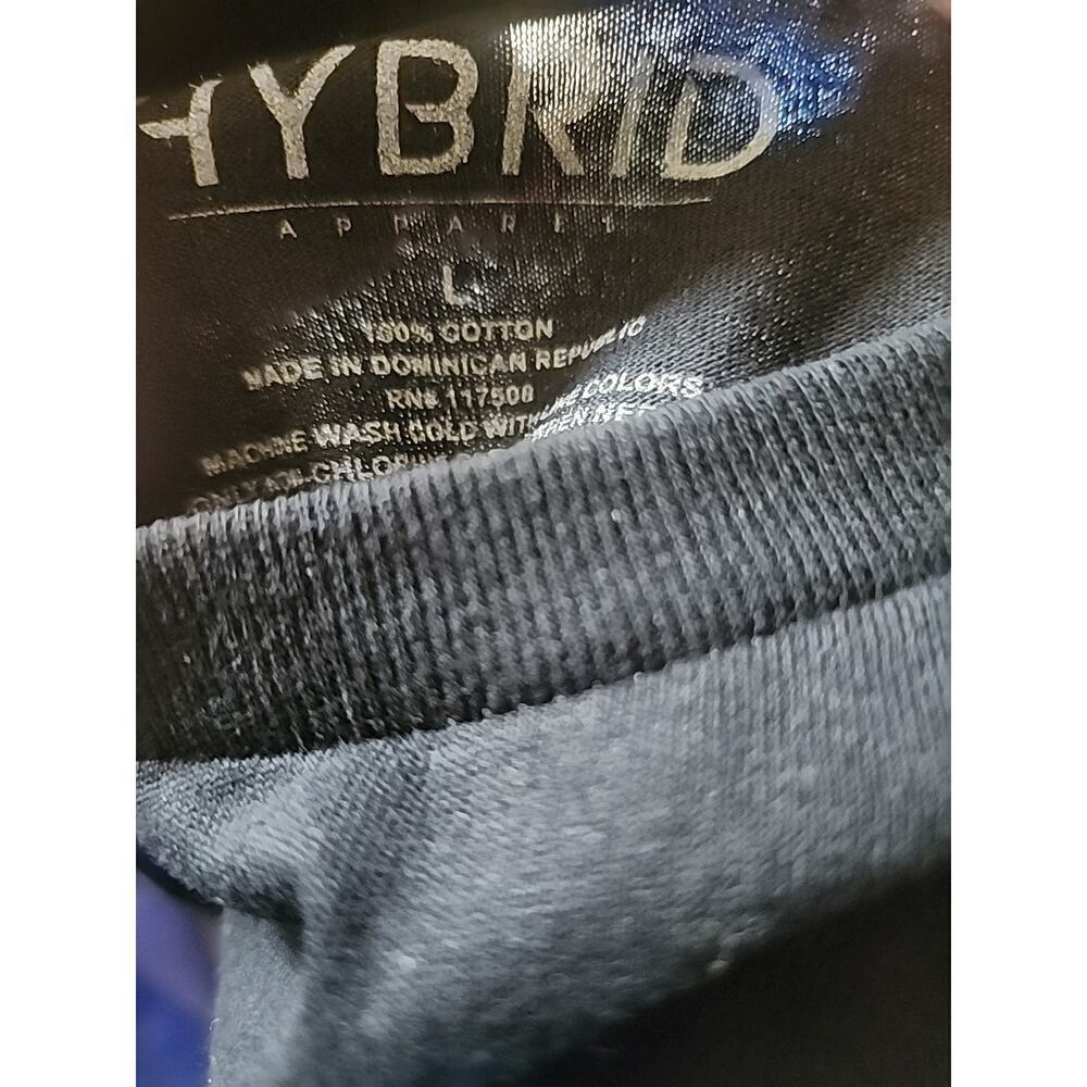 Hybrid Apparel Shirt Short Sleeve Savage Blue‎ Skull Los Angeles Sz L A130 New - Picture 4 of 5